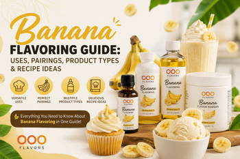 Banana flavoring guide with uses, flavor pairings, recipe ideas, and OOOFlavors banana flavor options