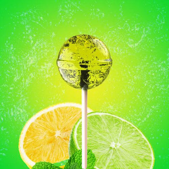 Lemon Mojito Lollipops recipe made with OOOFlavors flavor powder, refreshing citrus mint homemade candy pops