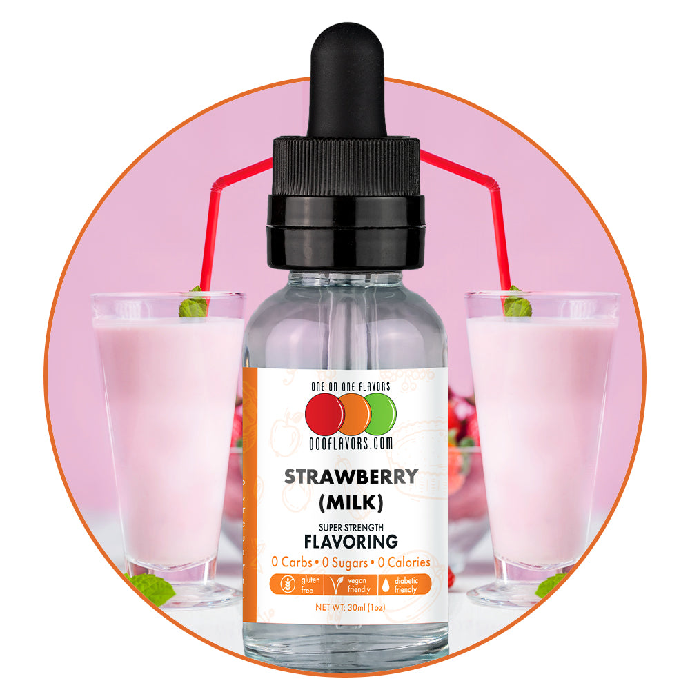 Strawberry (Milk) Flavored Liquid Concentrate – One on One Flavors