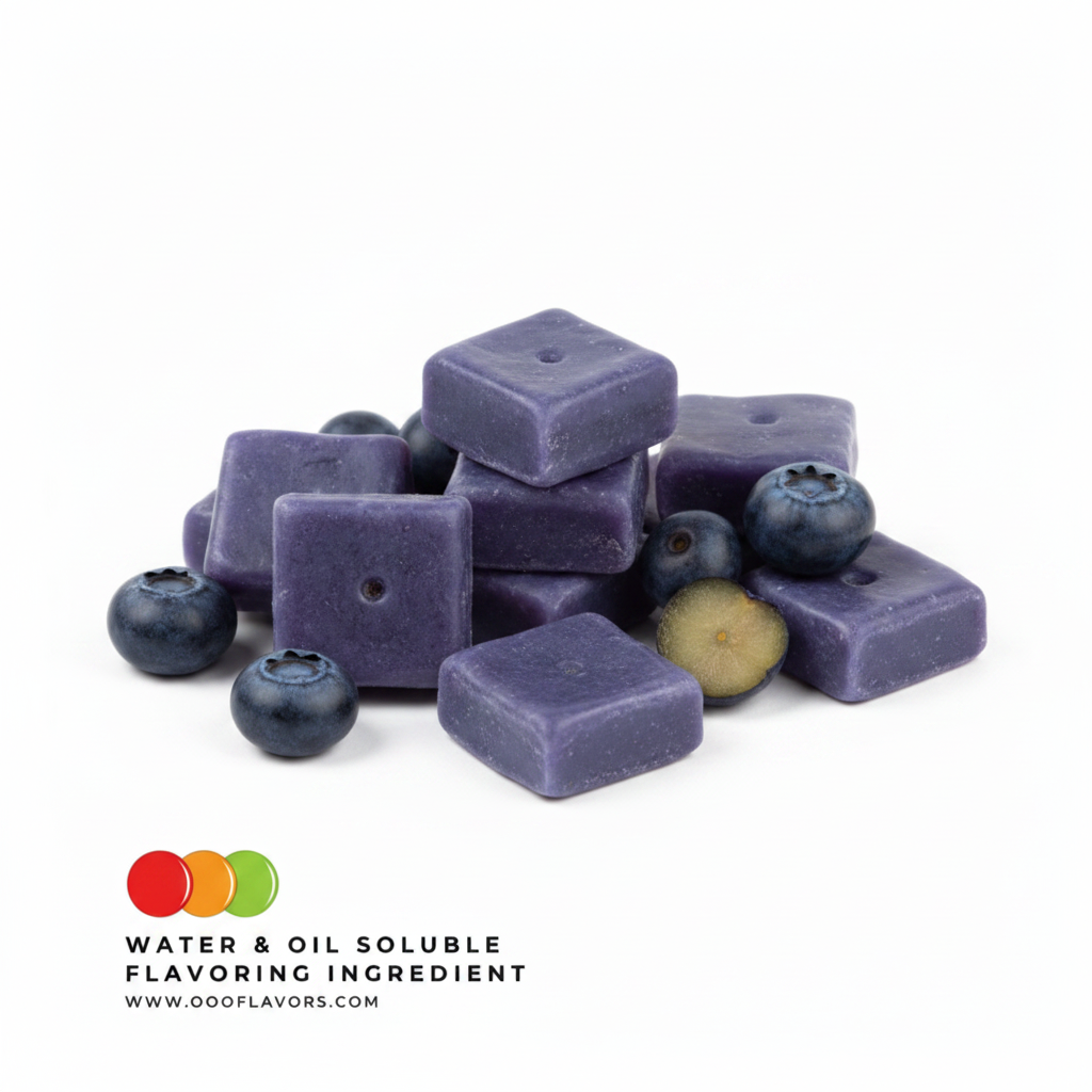 Blueberry Square Candy with Blueberries