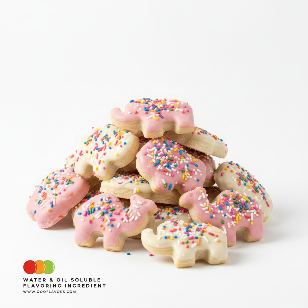 OOOFlavors frosted animal cookie flavoring with creamy icing sweetness and soft baked cookie aroma