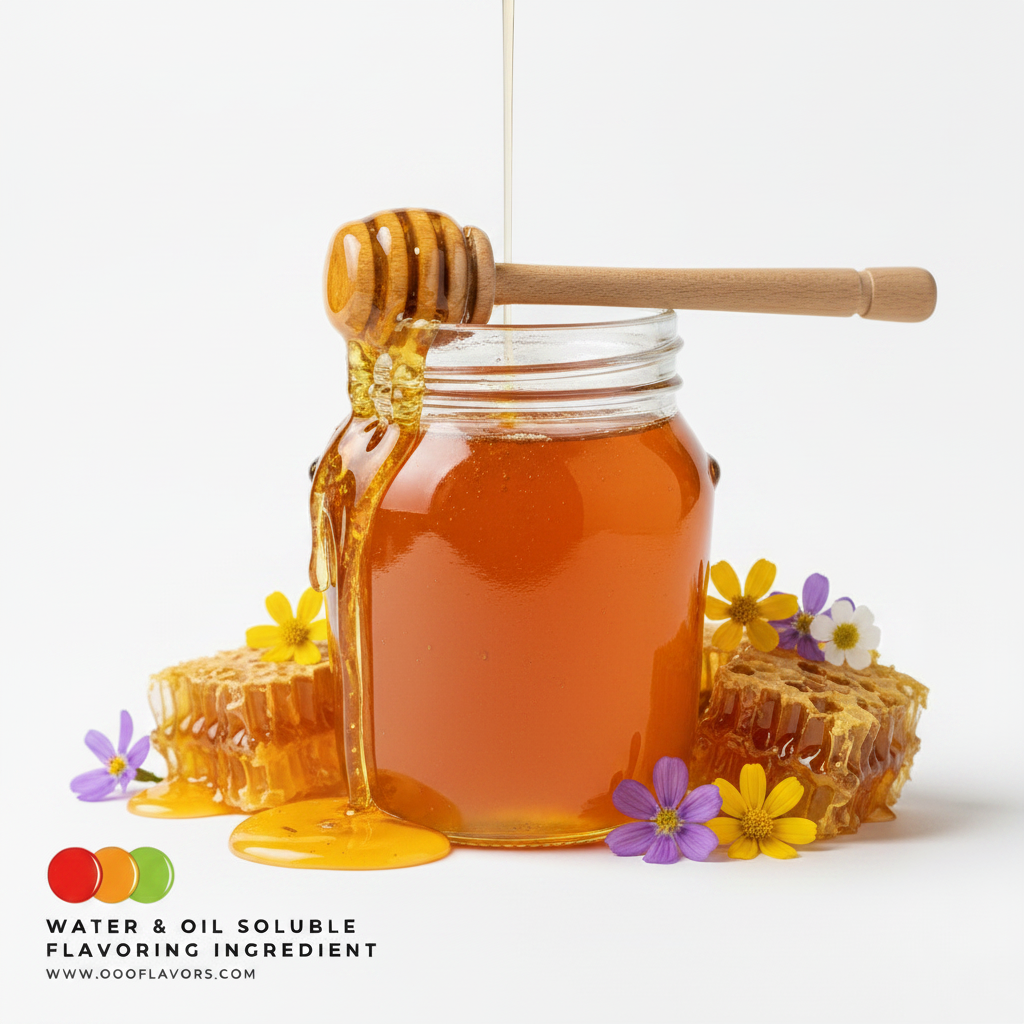 Delicious Honey Flavoring by OOOFlavors ideal for baking beverages and confectionery recipes with natural sweetness