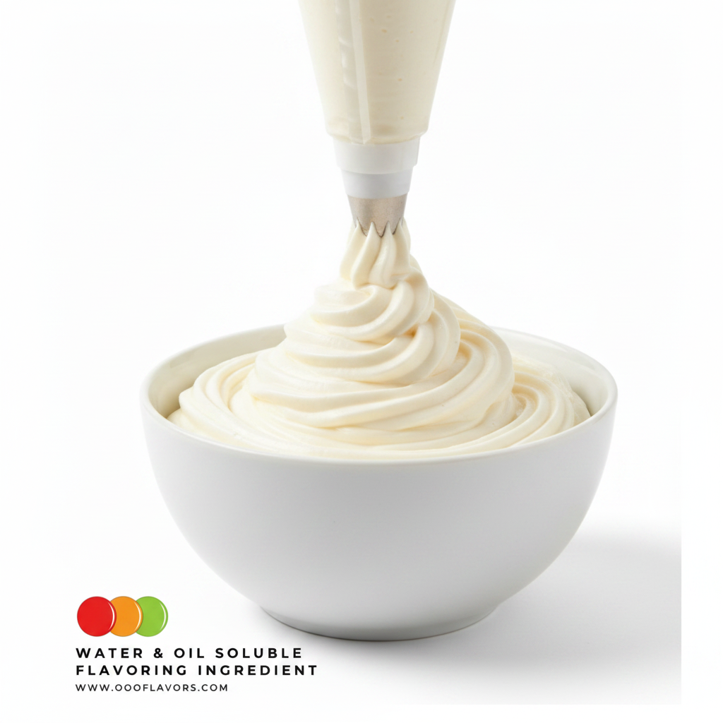 Vanilla Frosting Being Piped
