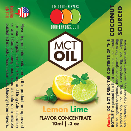 Natural Lemon Lime - MCT Concentrated Flavored Oil *Unsweetened*