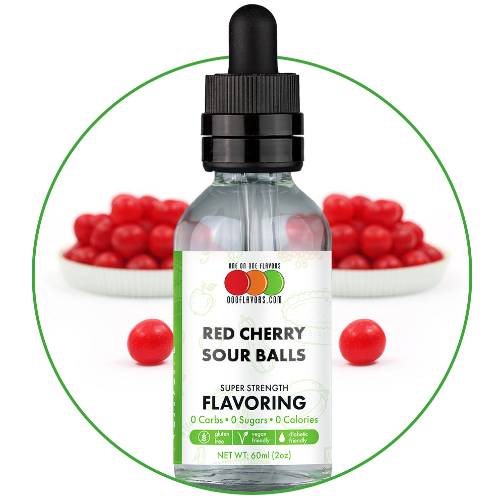 Red Cherry Sour Balls Flavored Liquid Concentrate