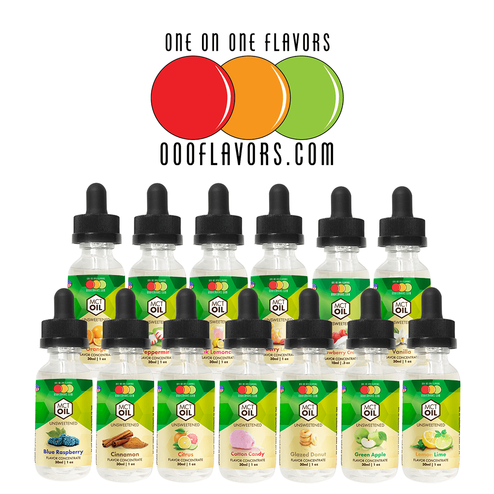 MCT Oils Sample 10 Pack 30ml | One on One Flavors MCT Oils Sample 10 Pack 30ml | One on One Flavors