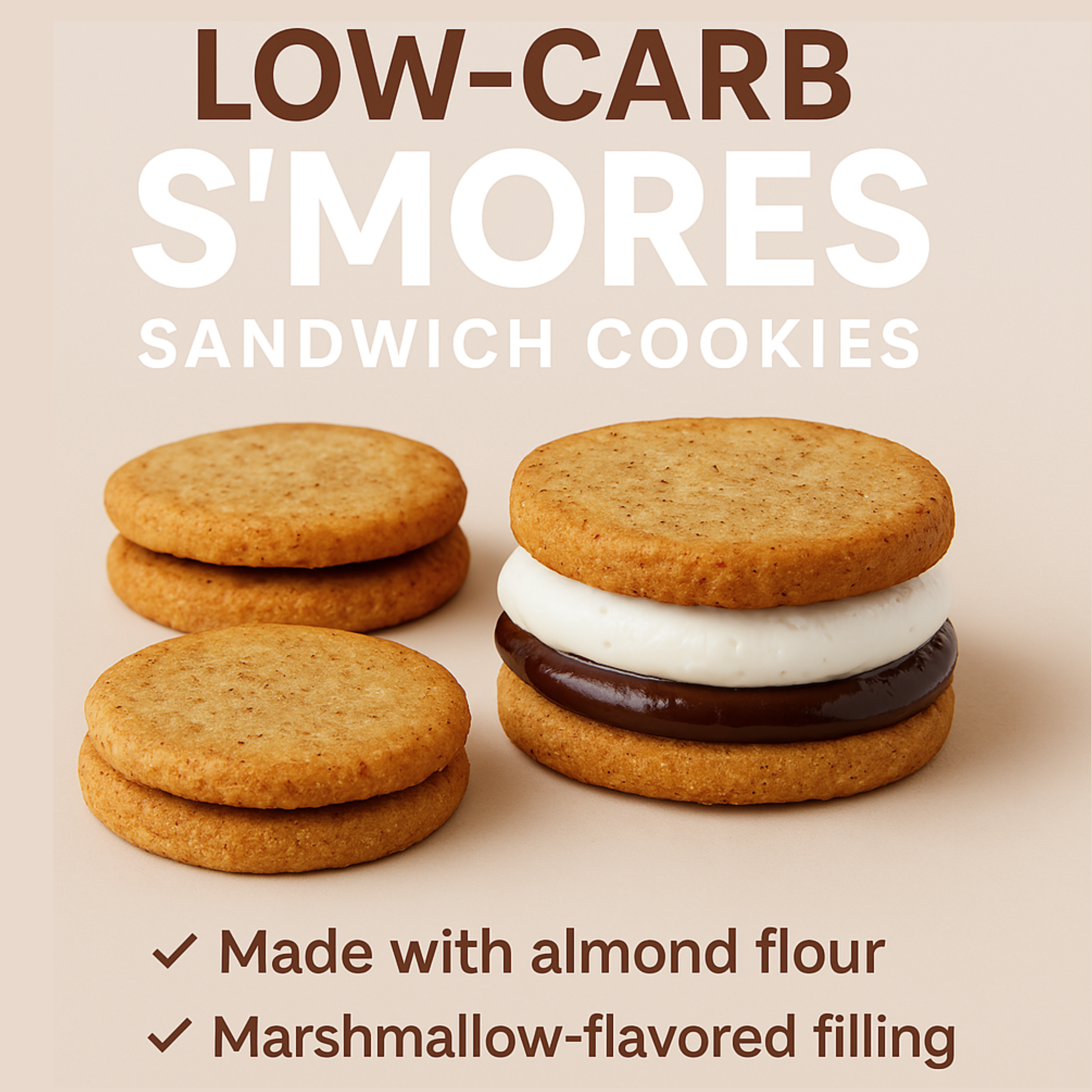 How To Low Make Carb S’mores Sandwich Cookies