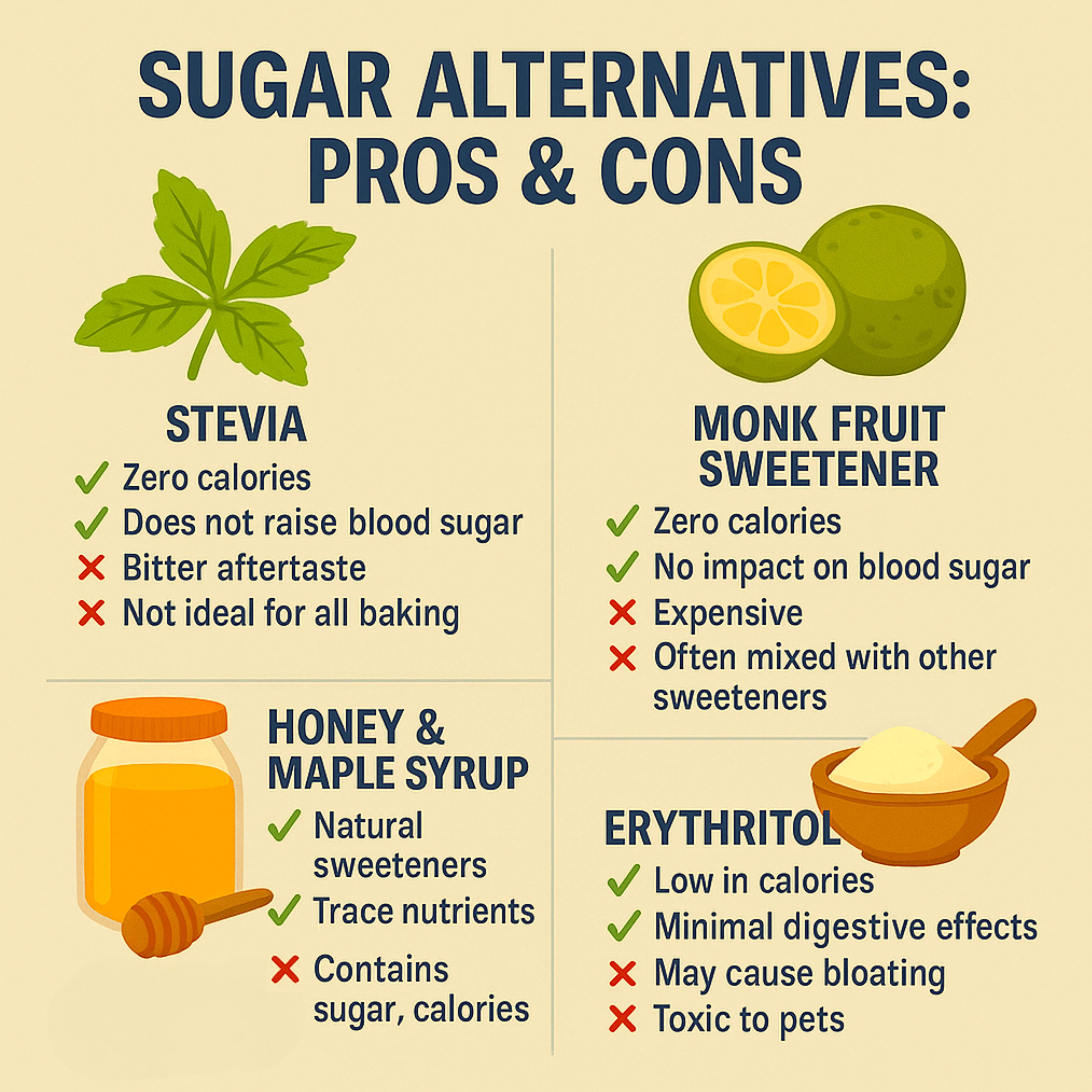 Pros and Cons of Choosing a Sugar Alternative