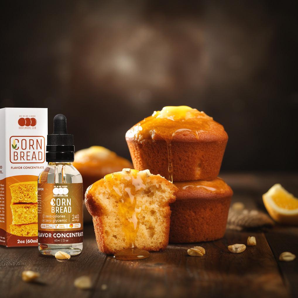 Cornbread Muffins with Honey Butter Glaze