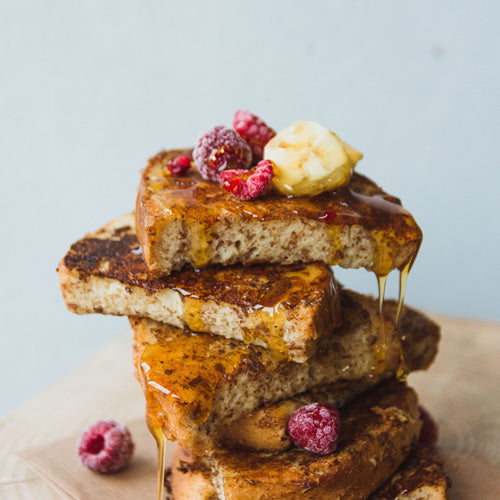 French Toast and Maple Topping Egg Bake