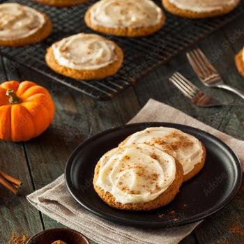 Pumpkin spiced cookies recipe with soft texture, warm spices, and rich pumpkin flavor made with OOOFlavors flavoring