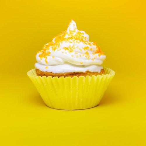 Delicious Sweet Mello Yellow Cupcakes fresh from oven with light, fluffy texture and perfect golden-yellow color recipe"