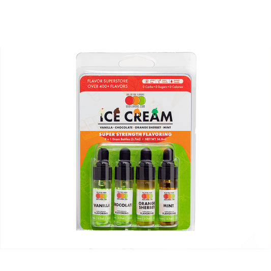 KETO "Ice Cream" Flavor 4 Pack - Flavored Liquid Concentrate
