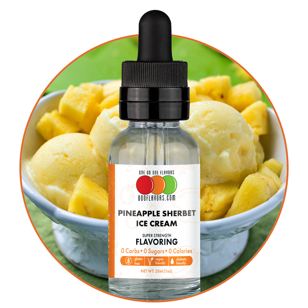 Pineapple Sherbet Ice Cream Flavored Liquid Concentrate
