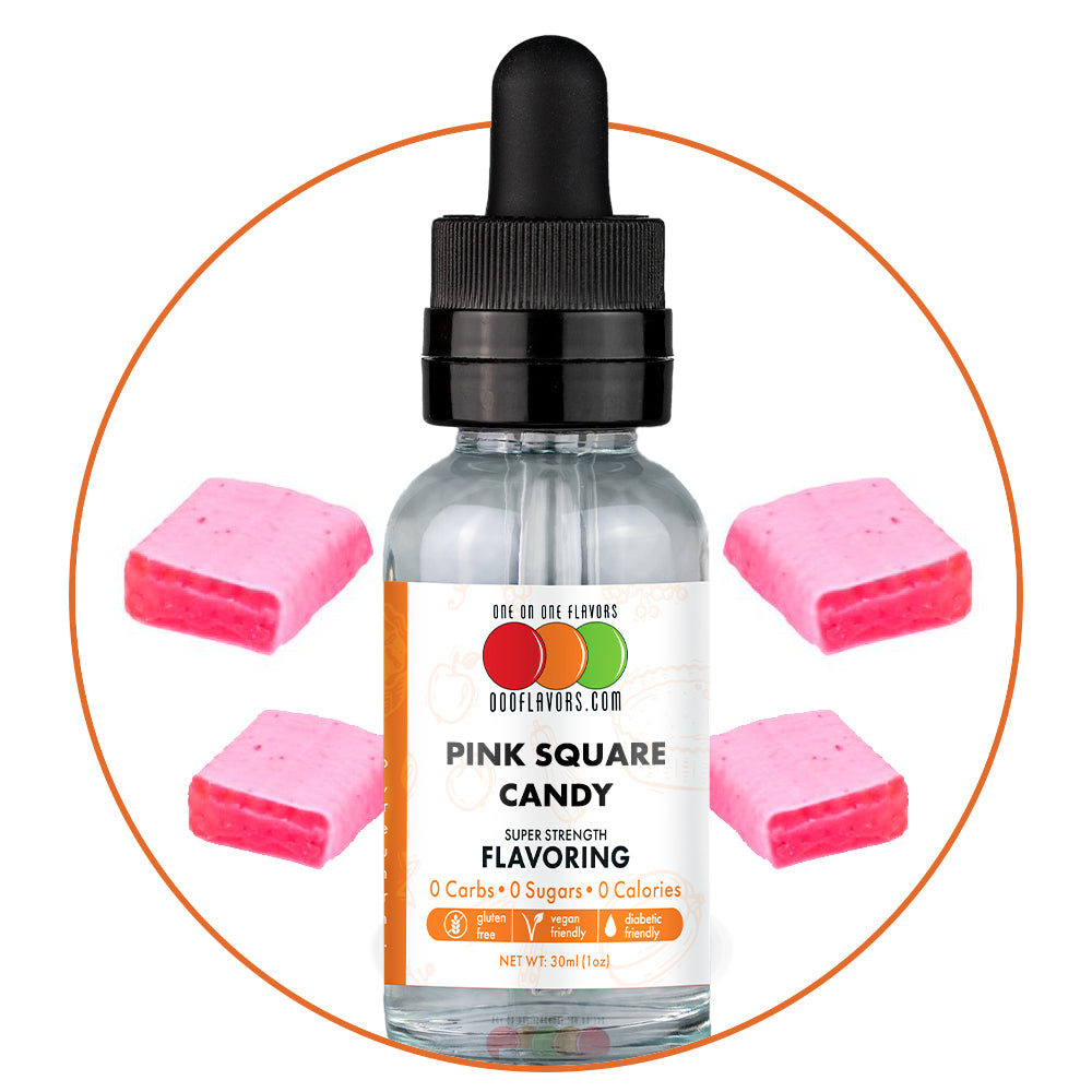 Pink Square Candy Type Flavored Liquid Concentrate