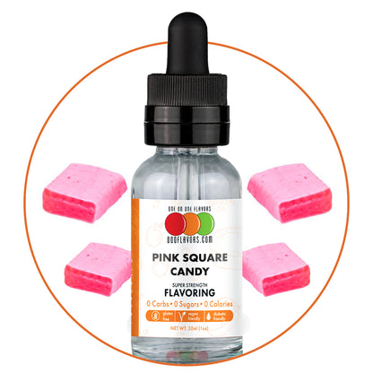 Pink Square Candy Type Flavored Liquid Concentrate