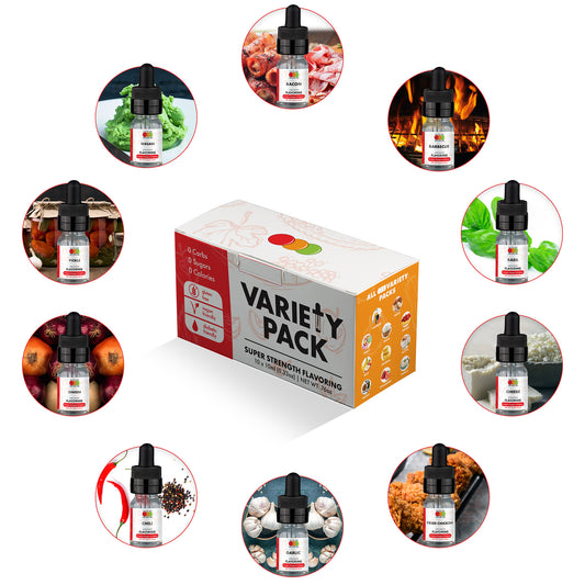 Savory Variety 10 Pack - Flavored Liquid Concentrate