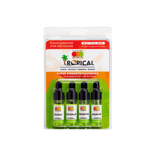 KETO "Tropical" Flavor 4 Pack - Flavored Liquid Concentrate