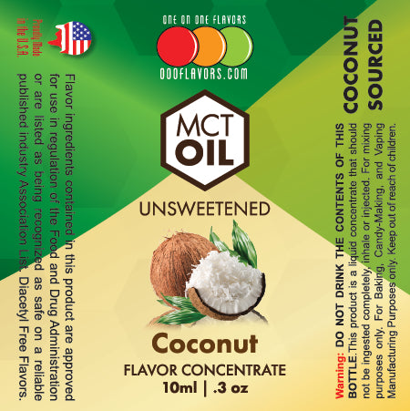 Natural Coconut - MCT Concentrated Flavored Oil *Unsweetened*