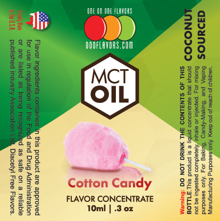 Natural Cotton Candy - MCT Concentrated Flavored Oil *Unsweetened*