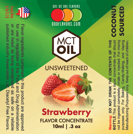 Natural Strawberry - MCT Concentrated Flavored Oil *Unsweetened*
