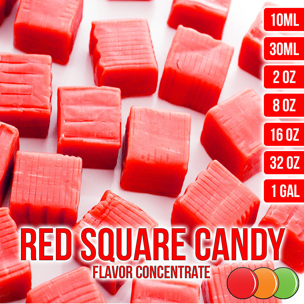 Red Square Candy Type Flavored Liquid Concentrate